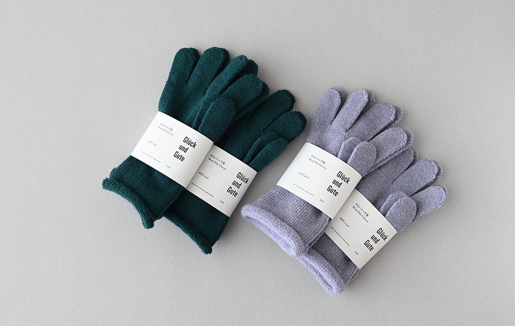 羊毛パイル手袋に子どもサイズができました。