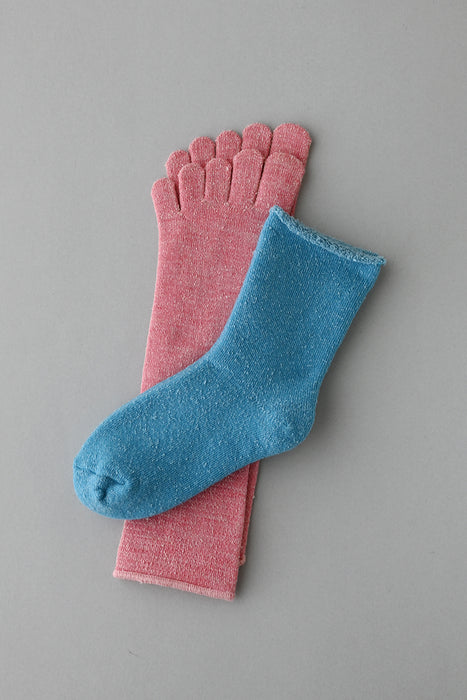 Toe Socks, Silk & Wool