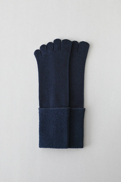 五本指「足の肌着」絹とウール  ロング丈