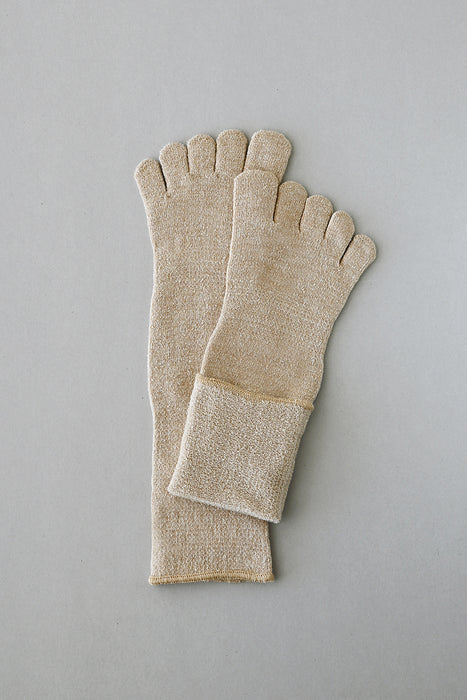 五本指「足の肌着」絹と綿  organic cotton