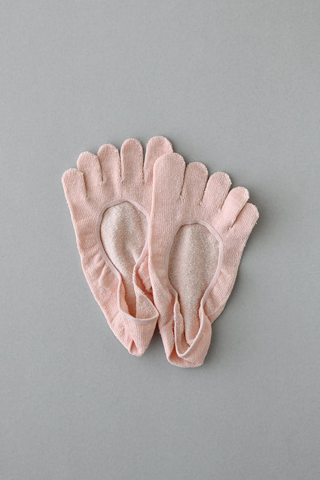 五本指「足の肌着」絹と綿　No-show toe socks  (フットカバー)
