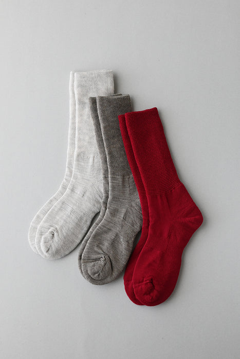 絹ウール二層靴下