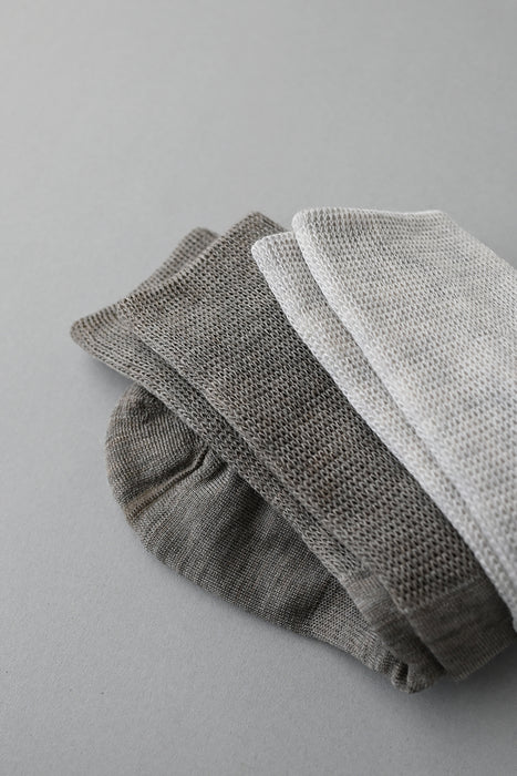 絹ウール二層靴下