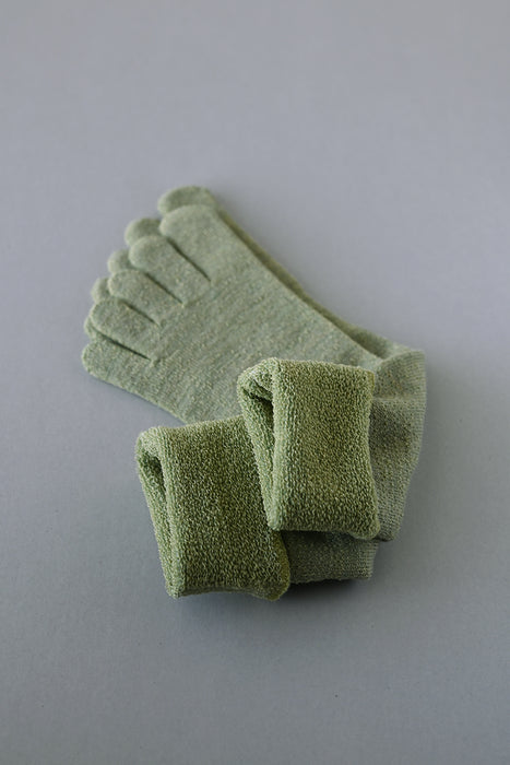 五本指「足の肌着」絹とウール