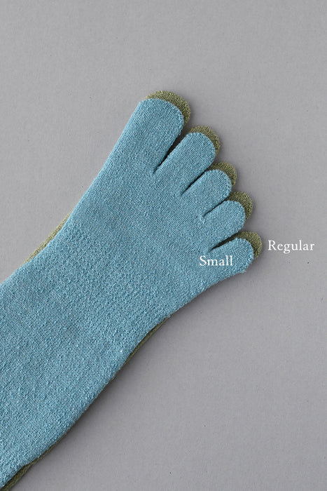 五本指「足の肌着」絹とウール