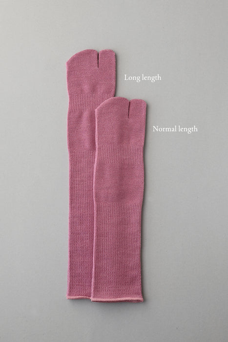 Ｔａｂｉ「足の肌着」絹とウール 　ロング丈