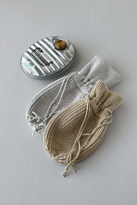 自然素材と 土に還る素材でできた　小さな湯たんぽカバー