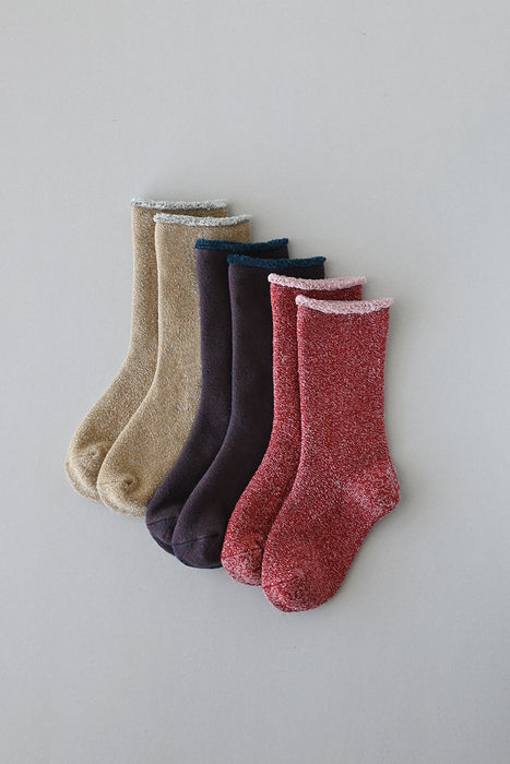 'Sozai to Iro Melange' Double-layered Socks