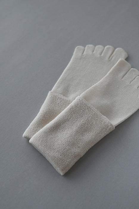 ‘Ashi no Hadagi’ Toe Socks Silk and Wool long length