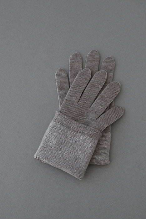Cashmere blend silk double layer gloves for Women